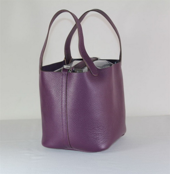 Fake & Replica Hermes Picotin Double Shoulder Bag Purple 509060